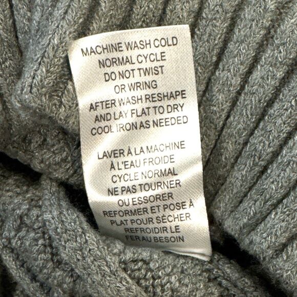 TRUTH By Republic Wm Turtleneck Cropped Cable‎ Knit Sweater XS Gray EUC Chunky - Picture 5 of 9